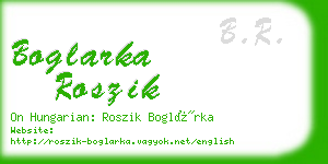 boglarka roszik business card